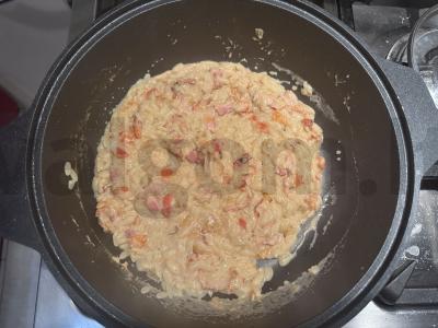 Orzo makaronai su kiaulienos šonine Žingsnis 6