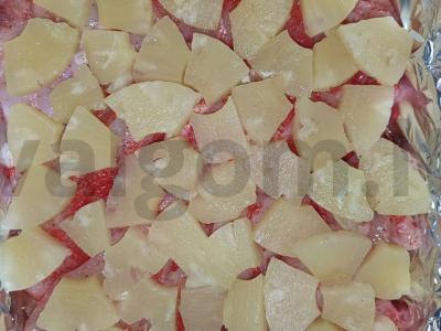 Vištiena su ananasais po sūrio sluoksniu Žingsnis 3