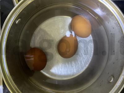 Olivjė su doktorine dešra ir keptais daržovėmis Žingsnis 3