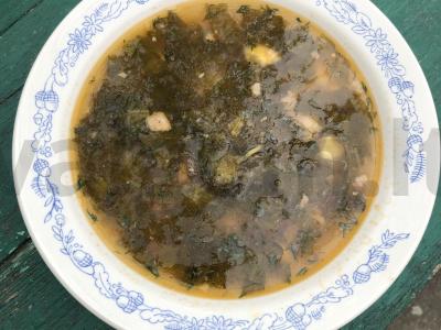 Šaltibarščiai su rūgštynėmis ir troškiniu pomidorų pastoje pagrindine nuotrauka