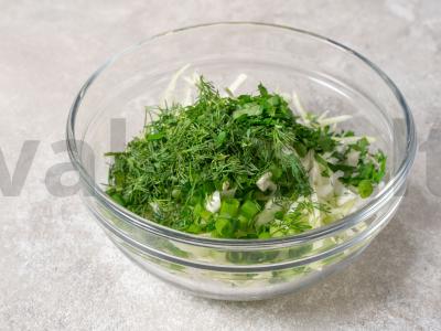 Kopūstų salotos su actu Žingsnis 6