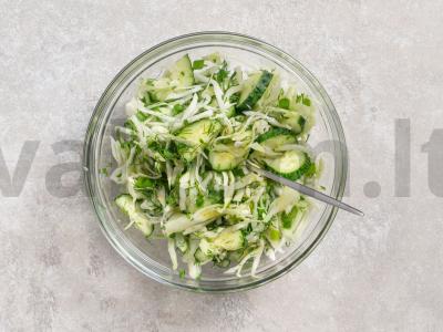 Kopūstų salotos su actu Žingsnis 11