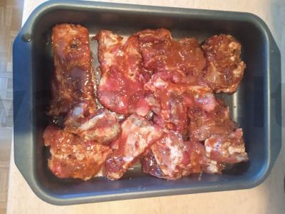 Kiaulienos šonkauliai sojų-tomato padaže Žingsnis 4