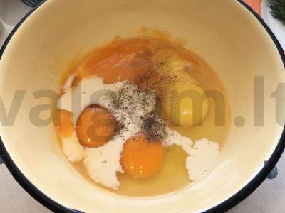 Kiaušinių ritinys su žąsų paštetu Žingsnis 1