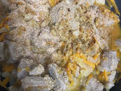 Kiaulienos guliašas su daržovėmis ir salsos padažu Žingsnis 6