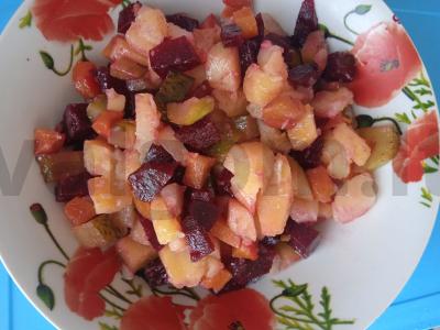 Vinegretas su vynuogių aliejaus padažu Žingsnis 6