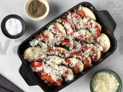 Baklažanai su pomidorais ir suluguni Žingsnis 4