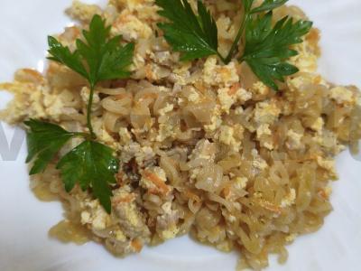 Nudegos su faršu ir daržovėmis pagrindine nuotrauka