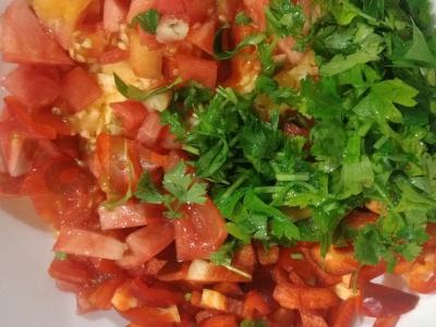 Nuostabūs sutrinti baklažanai su įdaru Žingsnis 3