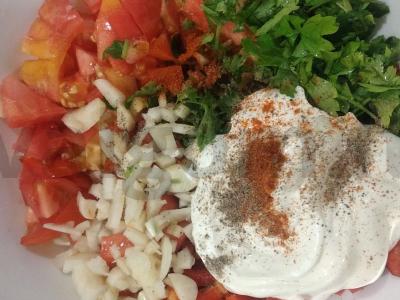 Nuostabūs sutrinti baklažanai su įdaru Žingsnis 4