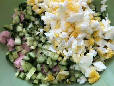 Makaronų salotos Žingsnis 3