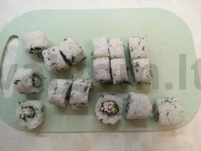 Kepti ritinėliai „Krabik hot“ Žingsnis 7