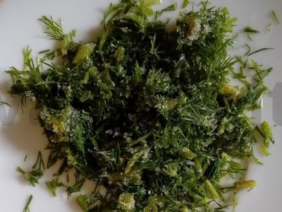 Kiaušinienė su šonine ir krapais Žingsnis 3