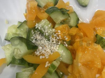 Salotas „Lengvas“ su keptais saulėgrąžų sėklomis Žingsnis 3