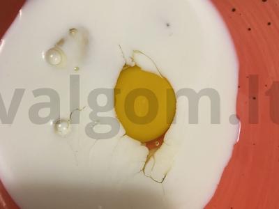 Blynų tortas su kondensuotu pienu Žingsnis 1