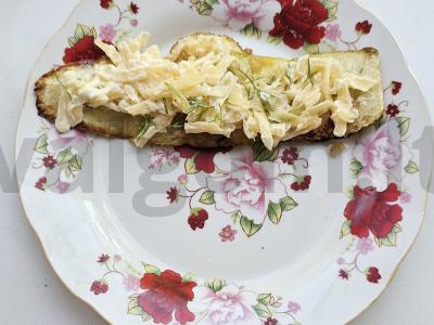 Cukinijos su sūriu ir žolelėmis Žingsnis 4