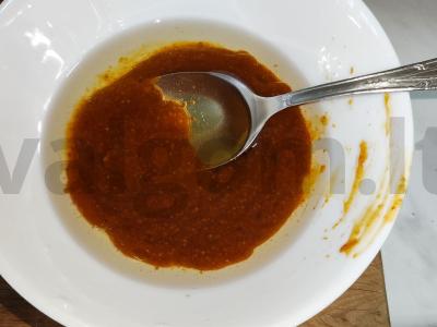 Korejiškai paruošti baklažanai su morkomis ir paprikomis Žingsnis 4