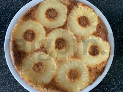 Apverstas pyragas su ananasais Žingsnis 7