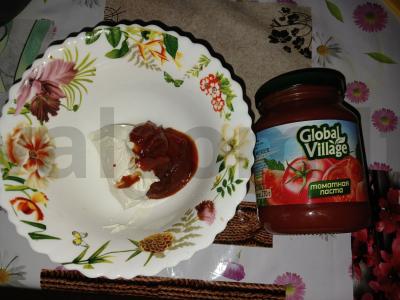 Vištienos krūtinėlė, kepta su maskarponė ir pomidorų pasta Žingsnis 2