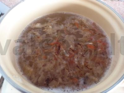 Lengvas sriuba su raugintais kopūstais ir kiaušiniu Žingsnis 3