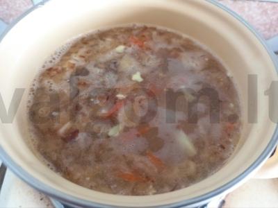 Lengvas sriuba su raugintais kopūstais ir kiaušiniu Žingsnis 5