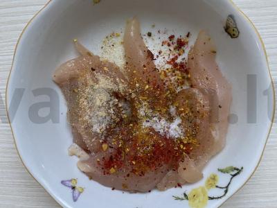 Tortilija su vištiena ir kukurūzais Žingsnis 1