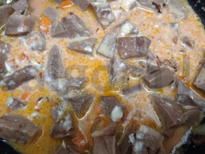 Virto kiaulės širdies padažas per 15 minučių Žingsnis 8