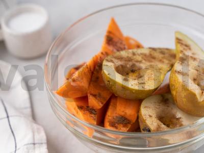 Saldus bulvės ir kriaušių patiekalas orkaitėje Žingsnis 3