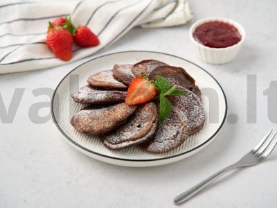 Šokoladiniai blynai pagrindine nuotrauka