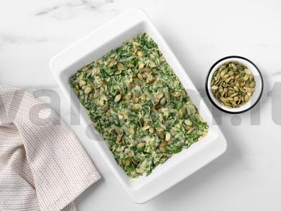 Špinatų apkepas su sėklomis Žingsnis 5