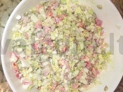 Pekino kopūstų salotos su karpaču Žingsnis 7