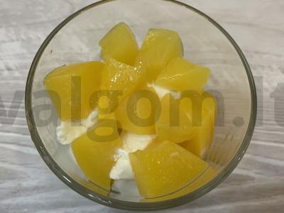 Desertas su ledais, vaisiais ir avižiniais sausainiais Žingsnis 7