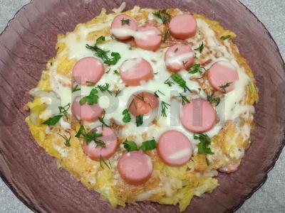 Bulvių blynai su dešra ir sūriu pagrindine nuotrauka