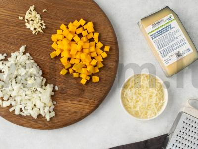 Makaronai su moliūgu ir faršu Žingsnis 1