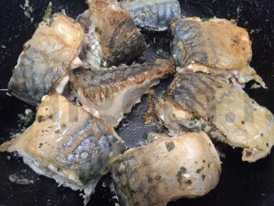 Kepta skumbrija krakmolo ir džiovintos petražolės apvalkale Žingsnis 5