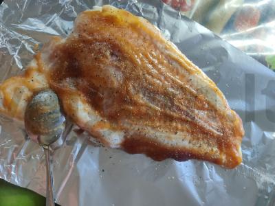 Tilapija su pomidorų pasta ir menkių ikrais Žingsnis 5