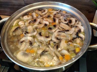 Sūrio sriuba su grybais Žingsnis 8