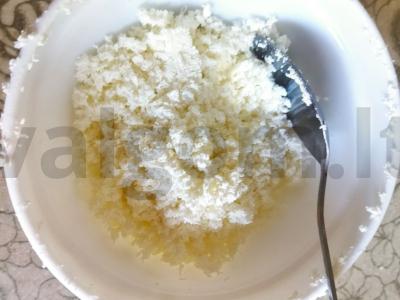 Varškės pyragas su nektarinais Žingsnis 3