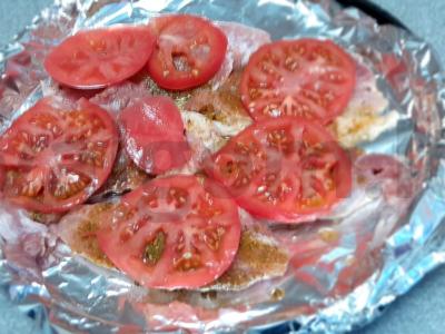 Kiauliena, kepta su pomidorais po sūriu Žingsnis 2