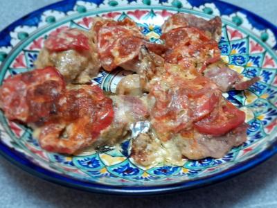 Kiauliena, kepta su pomidorais po sūriu Žingsnis 5