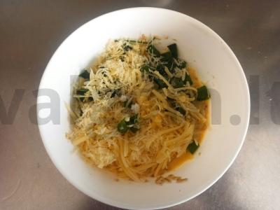 Avižų blynas su sūriu ir žaliu svogūnu Žingsnis 4