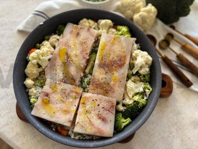 Menkių filė su daržovėmis ir ryžiais vakarienei Žingsnis 9