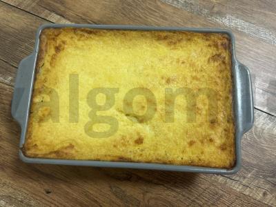 Bulvių apkepas su mėsa ir žaliais žirneliais Žingsnis 12