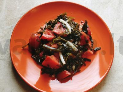 Greitas salotas su jūros kopūstais ir pomidoru Žingsnis 5