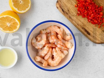 Krevetės su citrusiniais vaisiais ir majonezu Žingsnis 1