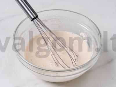 Vokietiškas pyragas su grietine ir streizeliu Žingsnis 1