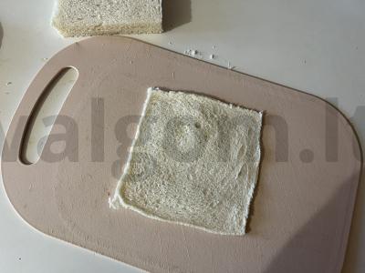 Mini ritinėliai iš tostinio duonos su įdaru Žingsnis 7