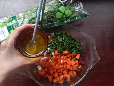 Keptų daržovių salotos su feta Žingsnis 8