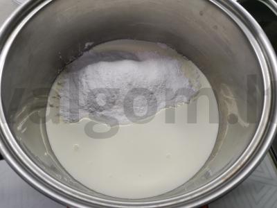 Grietinėlės kremas tortui Žingsnis 1