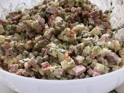 Olivjė su žaliais pomidorais Žingsnis 9